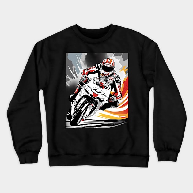 Speeder Bike Crewneck Sweatshirt by animegirlnft